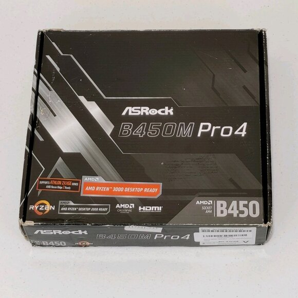 ASRock B450M Pro4 AMD Socket AM4 Motherboard OPEN BOX - Picture 13 of 13